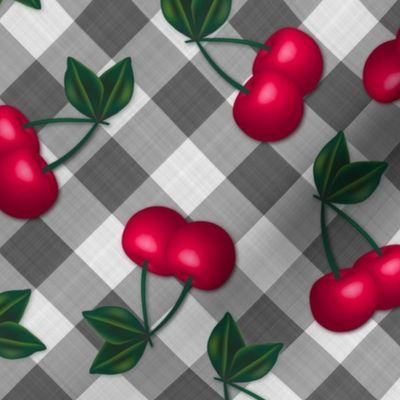 Cherries on Gingham - Smaller Scale