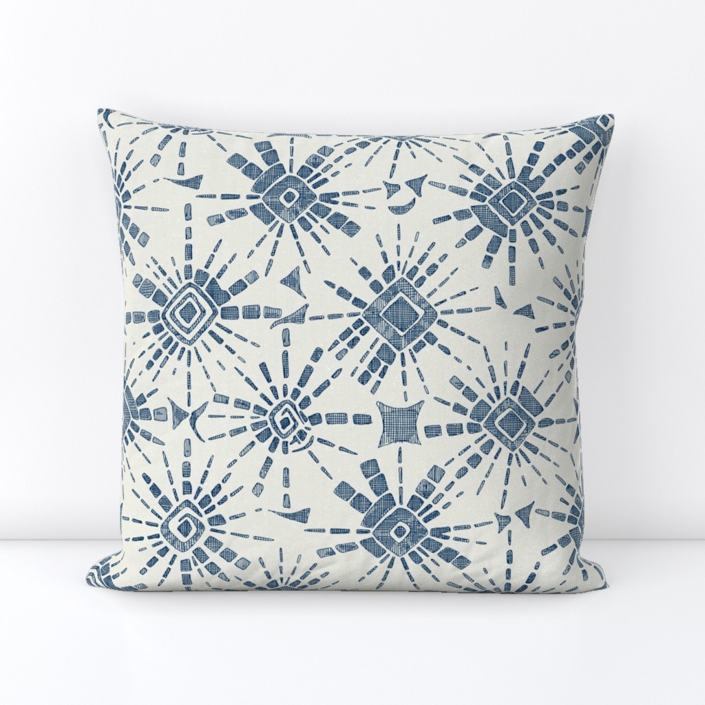 hachure shibori blue