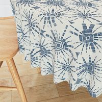 hachure shibori blue