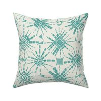 hachure shibori teal