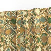Art deco -green and brown