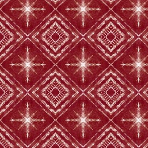 shibori stars red 