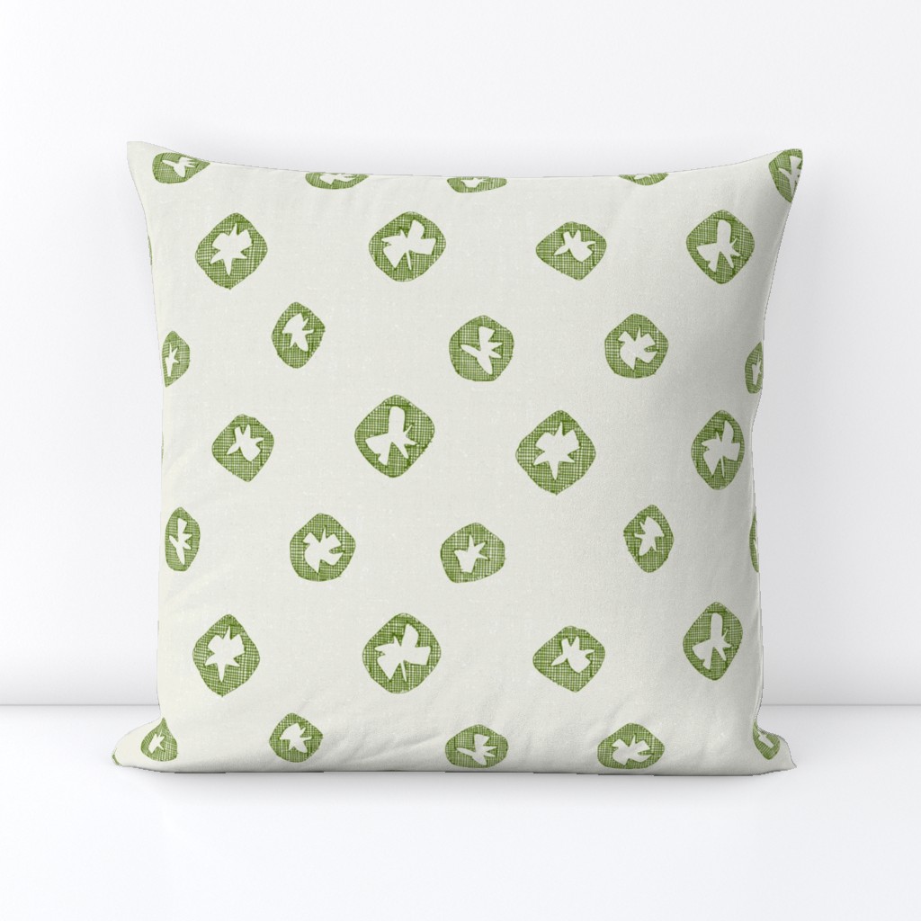 hachure shibori spot green