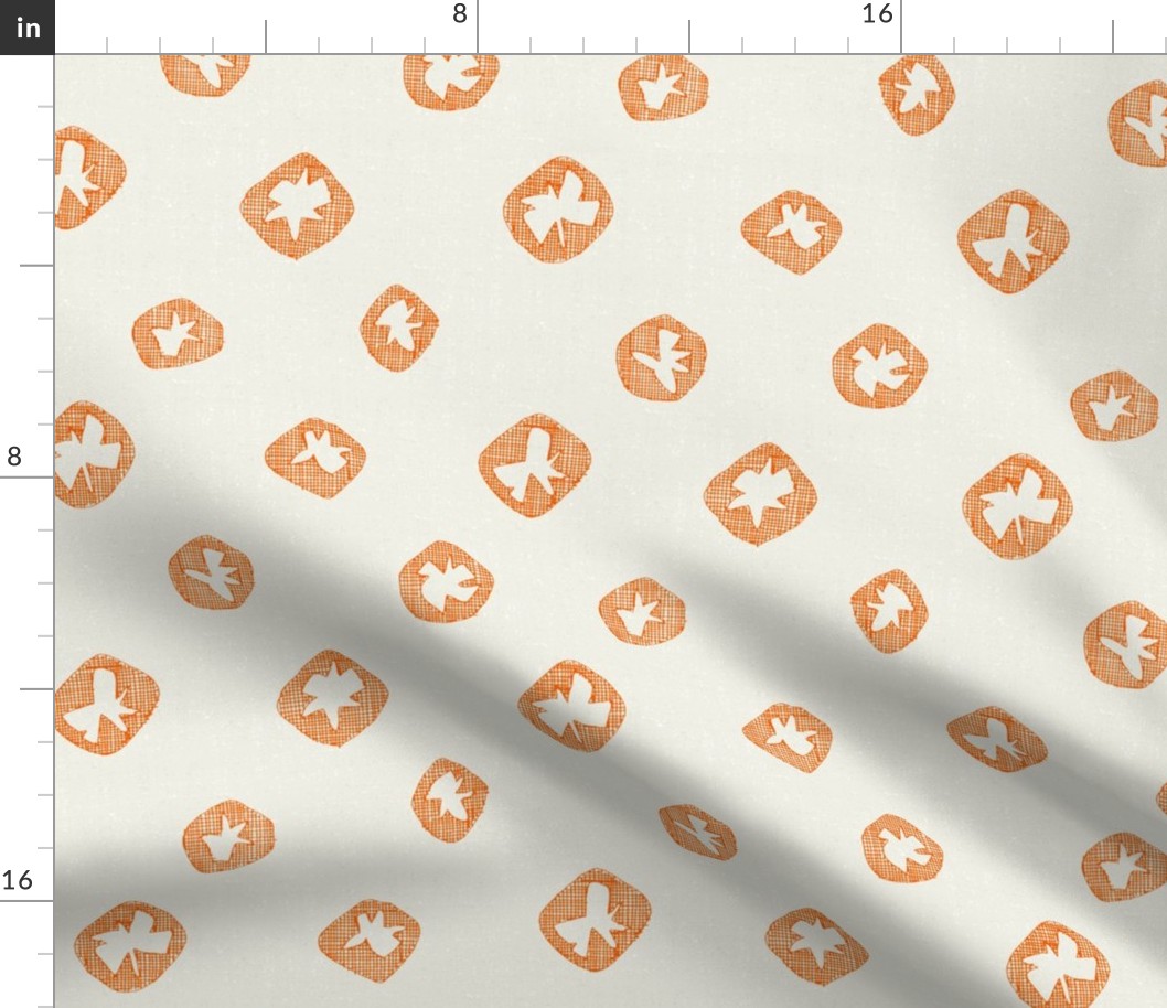 hachure shibori spot orange