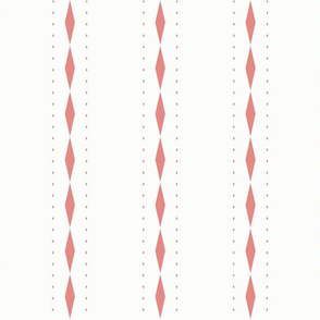 Queen of Diamonds Stripe: Copper Rose (Dusty Coral Pink)