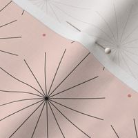 Nineteen Sixty Starburst: Pink Champagne & Black MCM Geometric