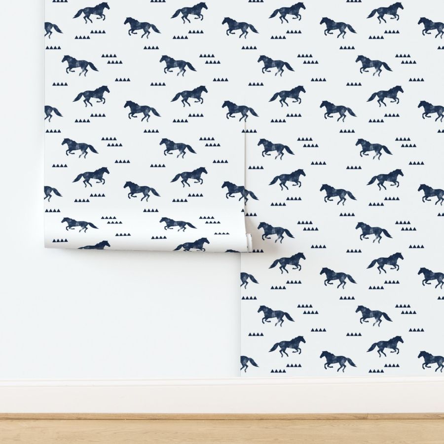 Wild horses // navy distressed C19BS