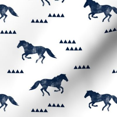 Wild horses // navy distressed C19BS