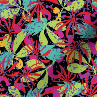 Abstract tropical leaves