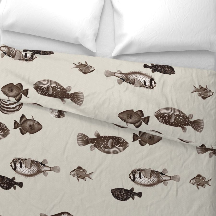 Acquario Fish neutral light greige beige cream black dark chocolate