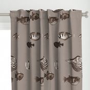 Acquario Fish taupe beige cream black dark chocolate neutral 