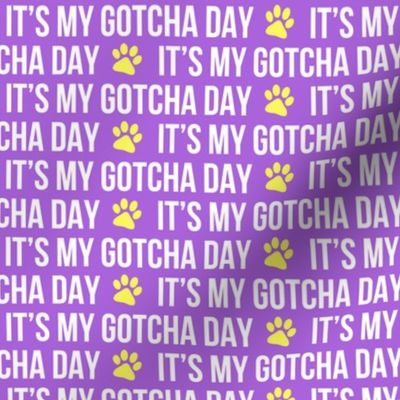 It's my gotcha day - purple and yellow - LAD19
