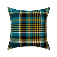 The Gold the Black and the Teal: Plaid with White