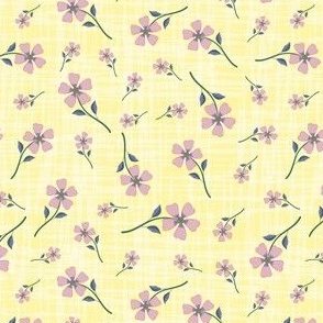 Charlotte's Vintage  Pink Yellow Primrose Flowers