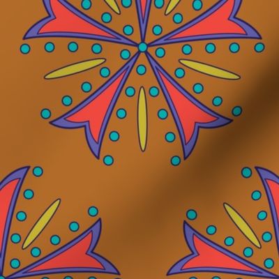 Tribal Arrow Flower-Ochre