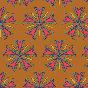 Tribal Arrow Flower-Ochre