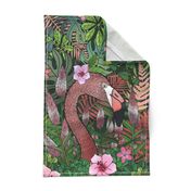 Florencia the Flamingo in her Forest Full of Florals