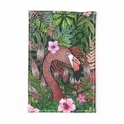 Florencia the Flamingo in her Forest Full of Florals