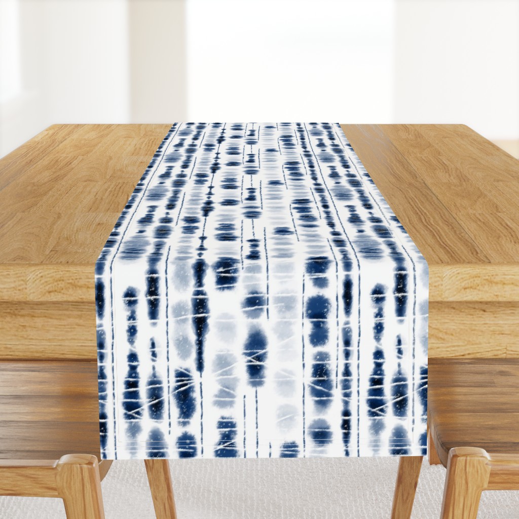 Shibori Indigo Stripes Large Scale by Angel Gerardo