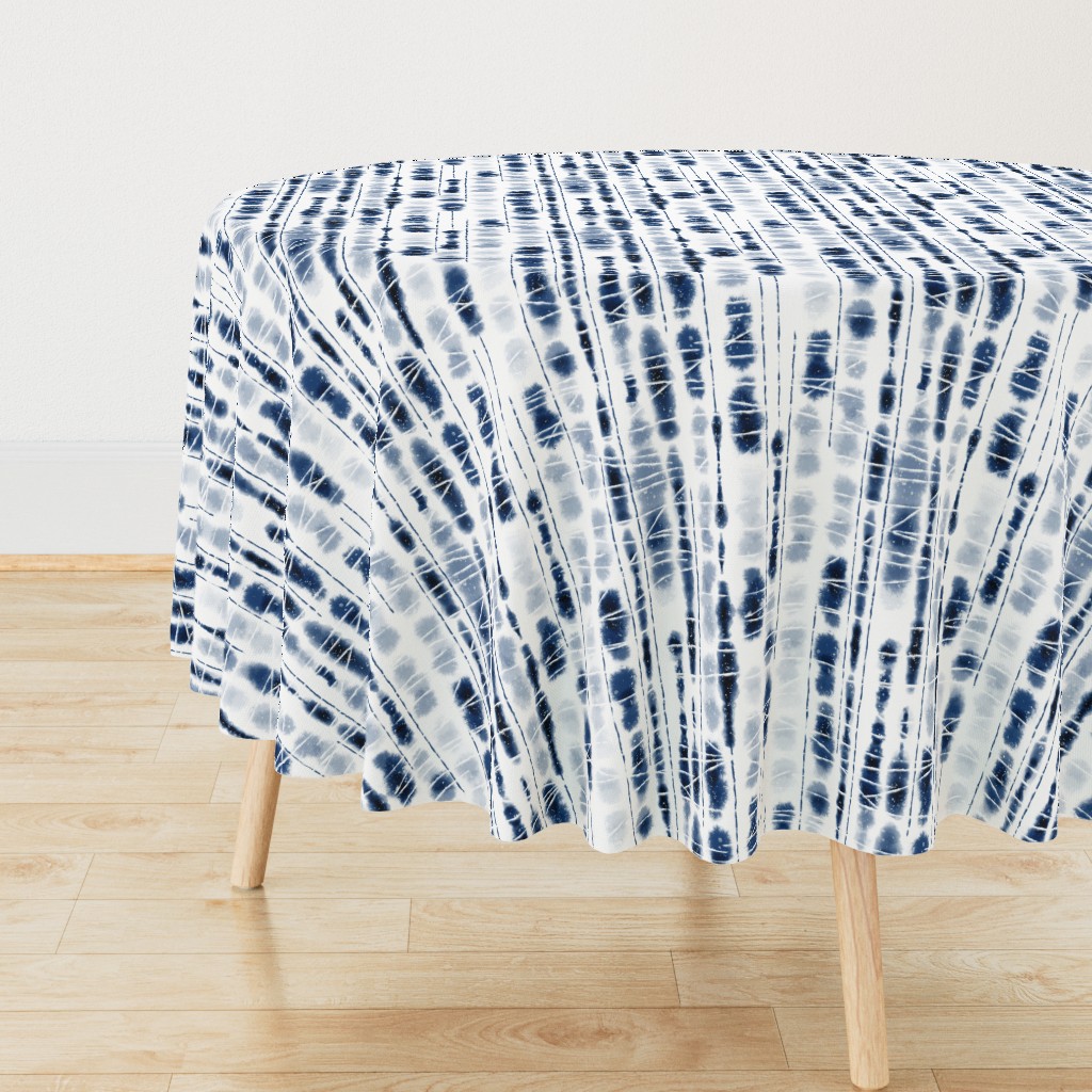 Shibori Indigo Stripes Large Scale by Angel Gerardo