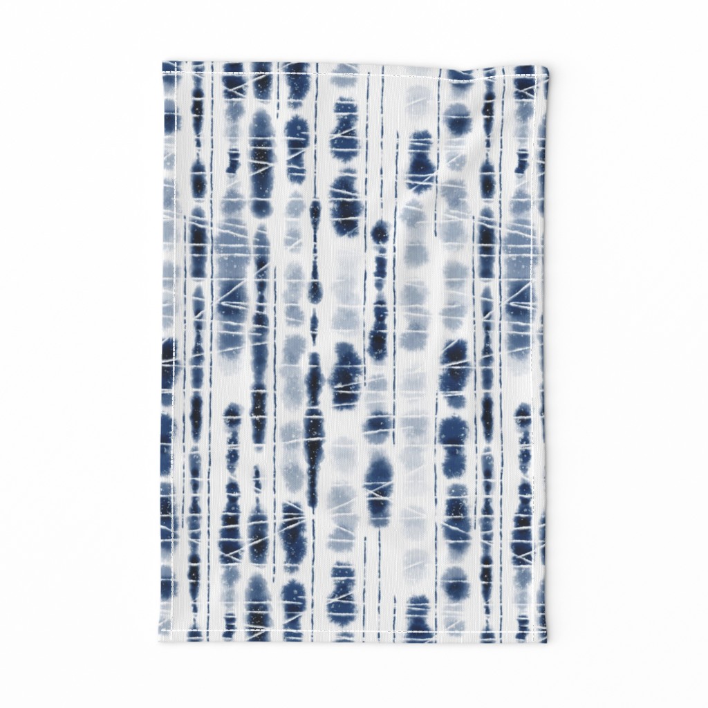 Shibori Indigo Stripes Large Scale by Angel Gerardo