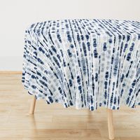 Shibori Indigo Stripes Large Scale by Angel Gerardo