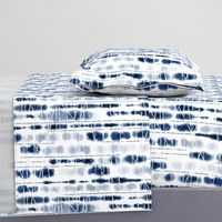 Shibori Indigo Stripes Large Scale by Angel Gerardo