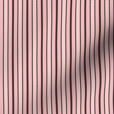 Victorian Stripe_Pink-Brown by Paducaru