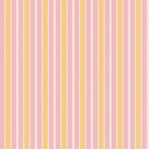 Victorian Stripe_Pink-Yellow by Paducaru