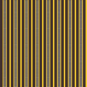 Victorian Stripe_Brown-Gold by Paducaru