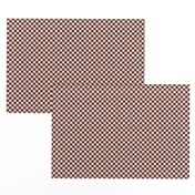 ★ CHECKER ★ Burgundy and White (Ecru) – 1/3 inch / Collection : On fire -Burning Prints