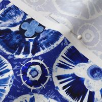 Indigo Shibori Flowers 