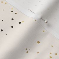 sprinkly gold dots-cream