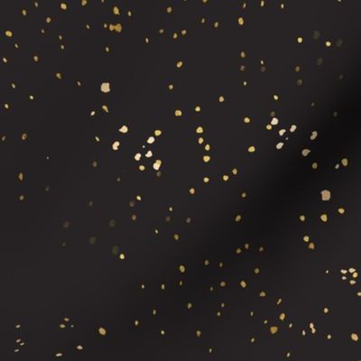 sprinkly gold dots-soft black
