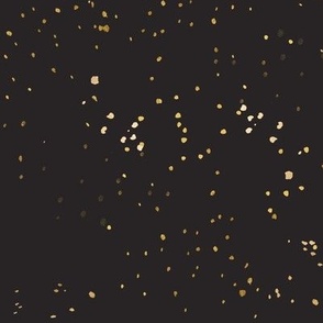 sprinkly gold dots-soft black