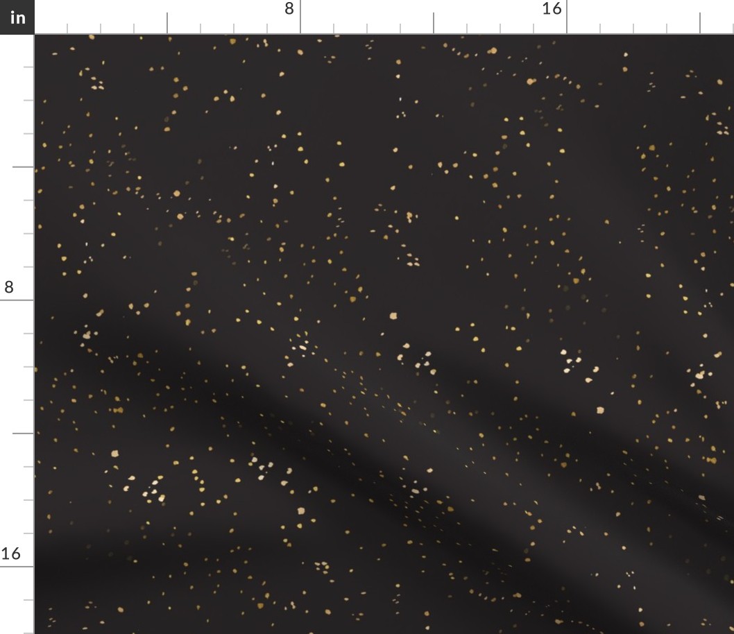 sprinkly gold dots-soft black