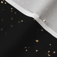 sprinkly gold dots-black