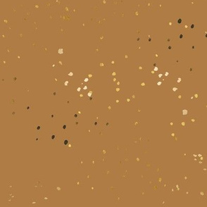 sprinkly gold dots copper