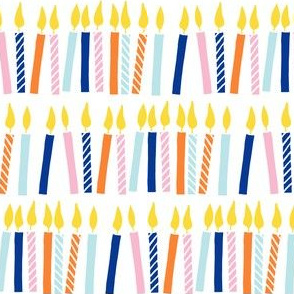 candles - birthday - celebration - blue, pink, baby blue - LAD19