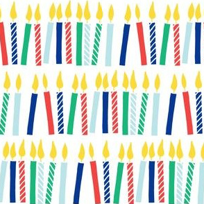 candles - birthday - celebration - red, green, blue - LAD19