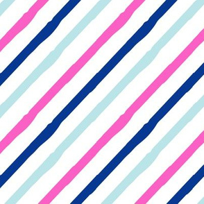 Stripes - pink, dark blue, and blue - LAD19