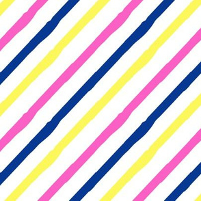 Stripes - Pink, yellow, and blue - LAD19