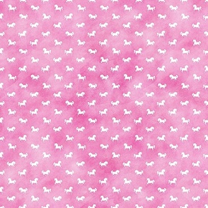 Micro Unicorn Pattern on Pink Watercolor