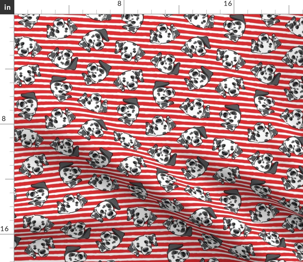 Dalmatians - red stripes - LAD19