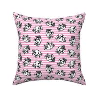 Dalmatians - bubble gum pink stripes - LAD19