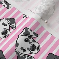 Dalmatians - bubble gum pink stripes - LAD19