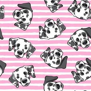 Dalmatians - bubble gum pink stripes - LAD19