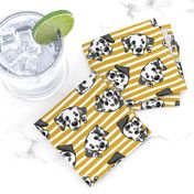 Dalmatians - gold stripes - LAD19