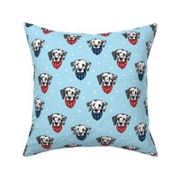 Dalmatians with bandanas - stars on blue - LAD19