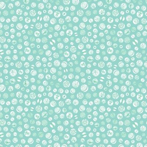 Aqua green polka dots texture pattern